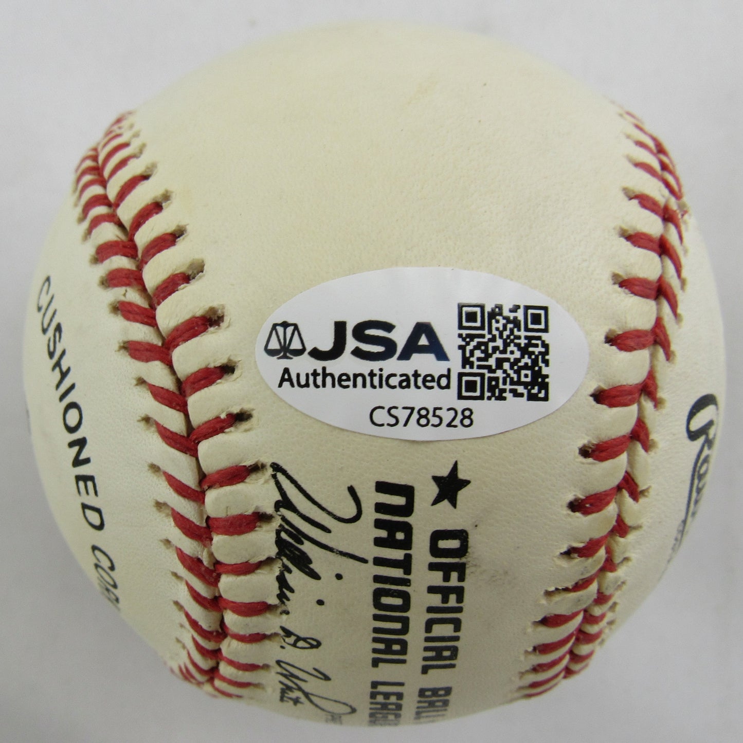 Eddie Mathews Signed Rawlings Baseball w/ HOF Insc JSA CS78528