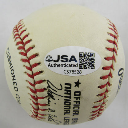 Eddie Mathews Signed Rawlings Baseball w/ HOF Insc JSA CS78528