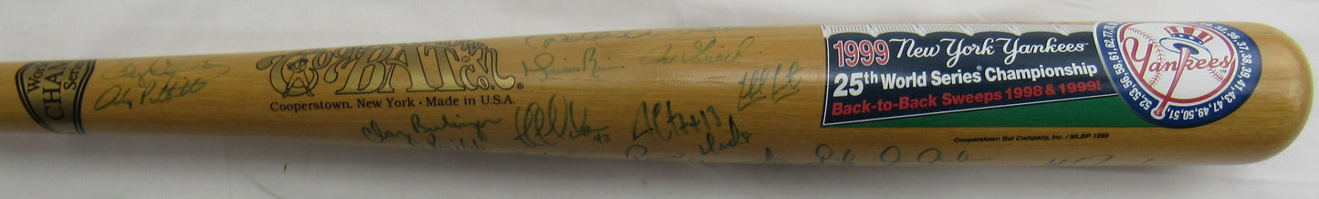 1999 World Series Champion Yankees Derek Jeter Signed Rawlings Baseball Bat JSA BA09037