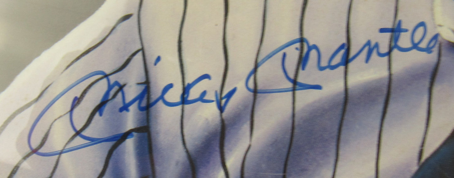 Mickey Mantle Signed Auto 18x24 Baseball Poster JSA BA09036