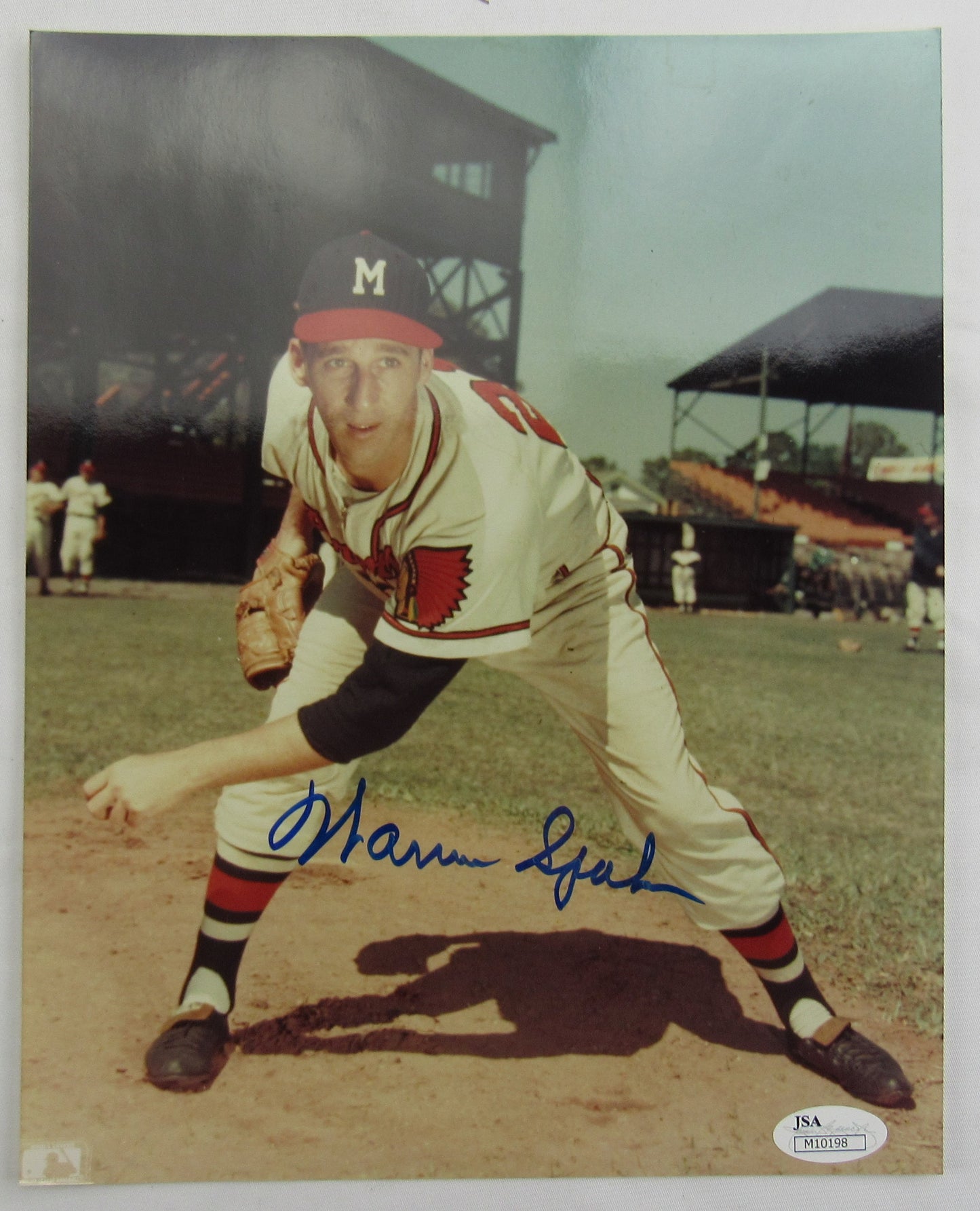 Warren Spahn Signed Auto 8x10 Photo JSA M10198