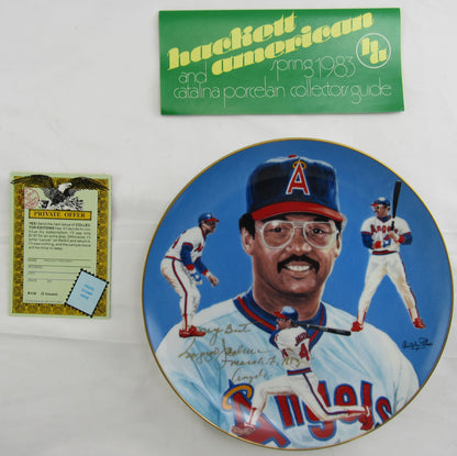 Reggie Jackson Signed Auto Painted Plate JSA CS78588