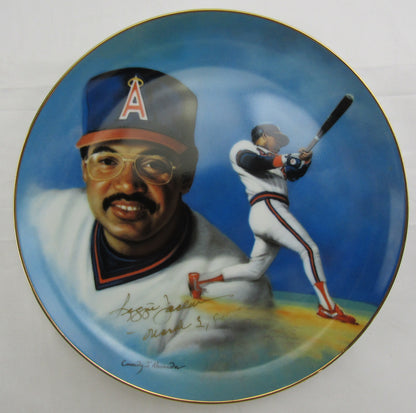 Reggie Jackson Signed Auto Painted Plate JSA CS78587