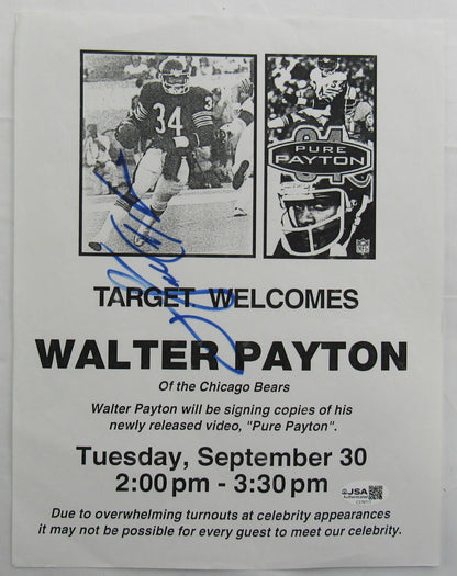 Walter Payton Signed Auto 8x10 Photo JSA CS78717