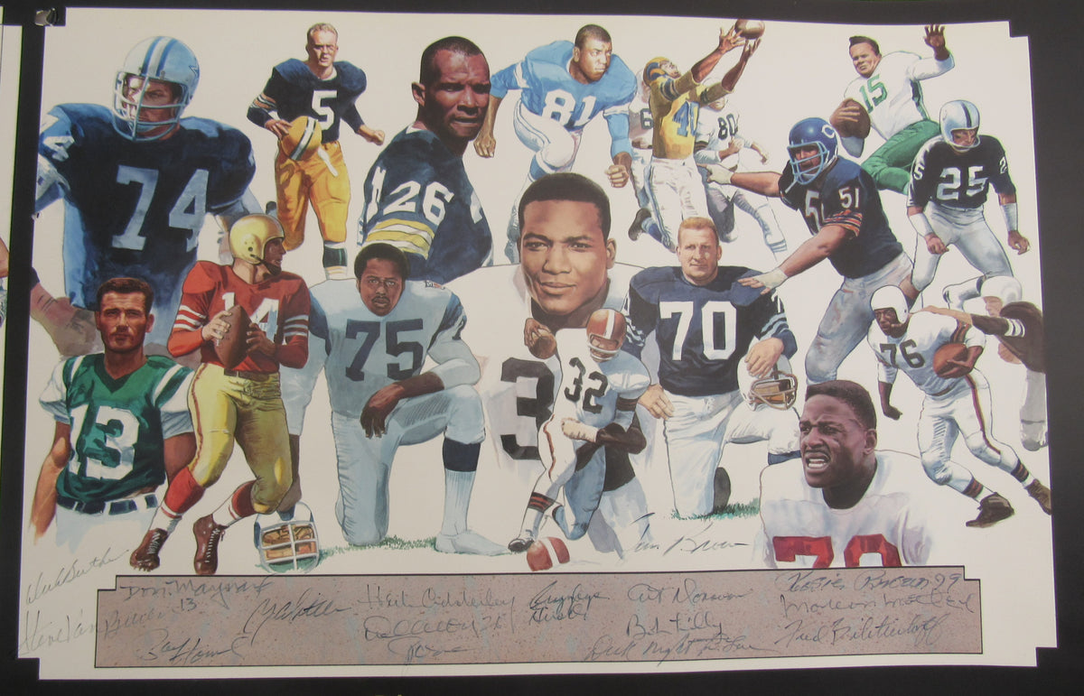 Duke Snider Don Maynard Kareem Abdul-Jabbar Mike Bossy +56 Signed Auto Super Heros of Sports Signed 43x28 Photo Limited Edition #145/400 w/ COA