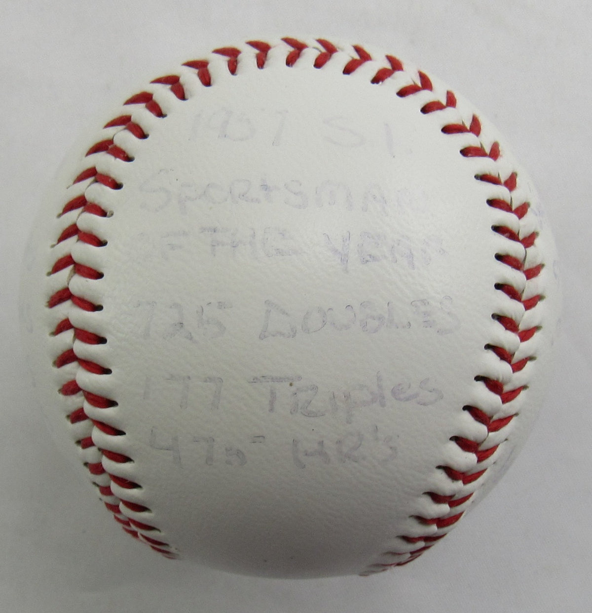 Stan Musial Stat Baseball Signed Auto Rawlings Baseball