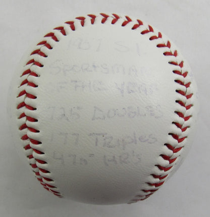 Stan Musial Stat Baseball Signed Auto Rawlings Baseball