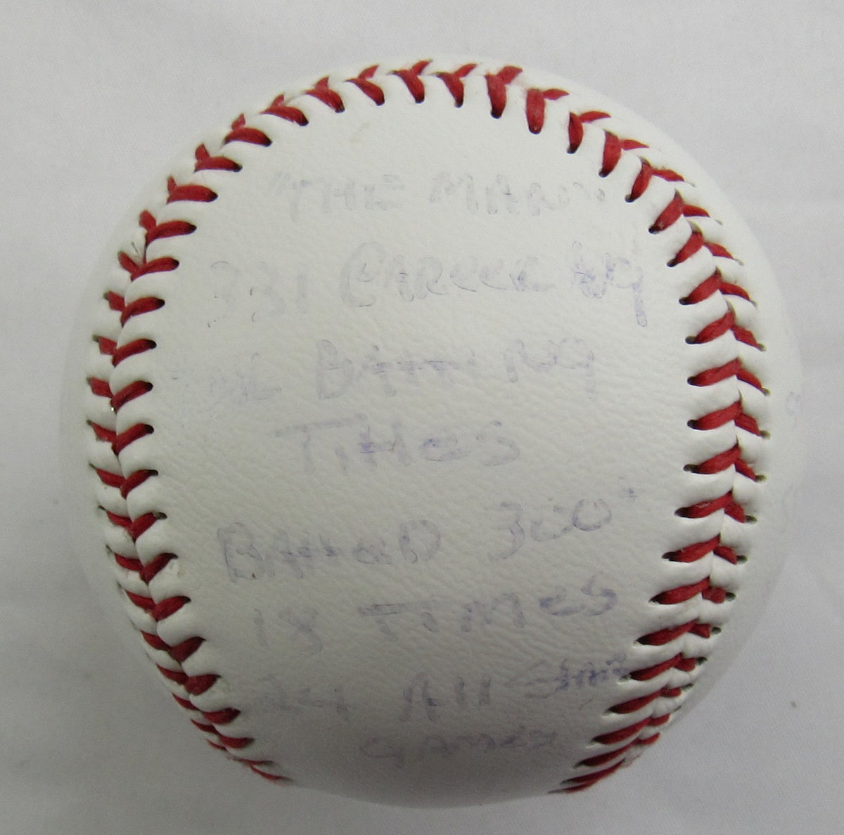 Stan Musial Stat Baseball Signed Auto Rawlings Baseball