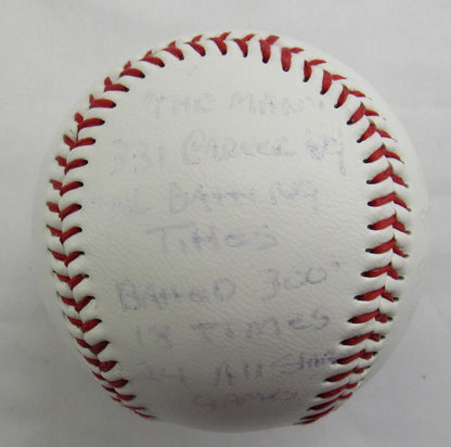 Stan Musial Stat Baseball Signed Auto Rawlings Baseball