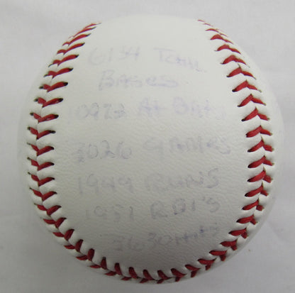 Stan Musial Stat Baseball Signed Auto Rawlings Baseball