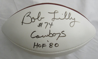 Bob Lilly Signed Auto Wilson Football JSA CM07434