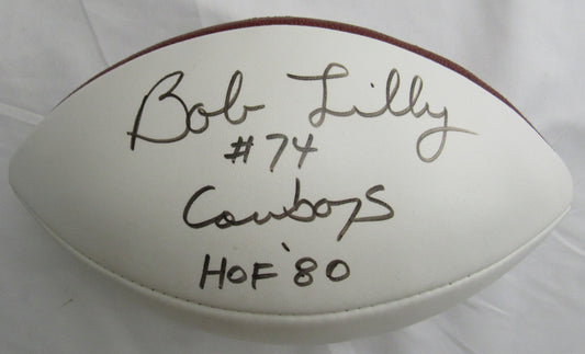 Bob Lilly Signed Auto Wilson Football JSA CM07434