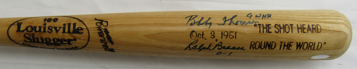 Bobby Thomson Ralph Branca Multi Signed Auto Baseball Bat Steiner Hologram