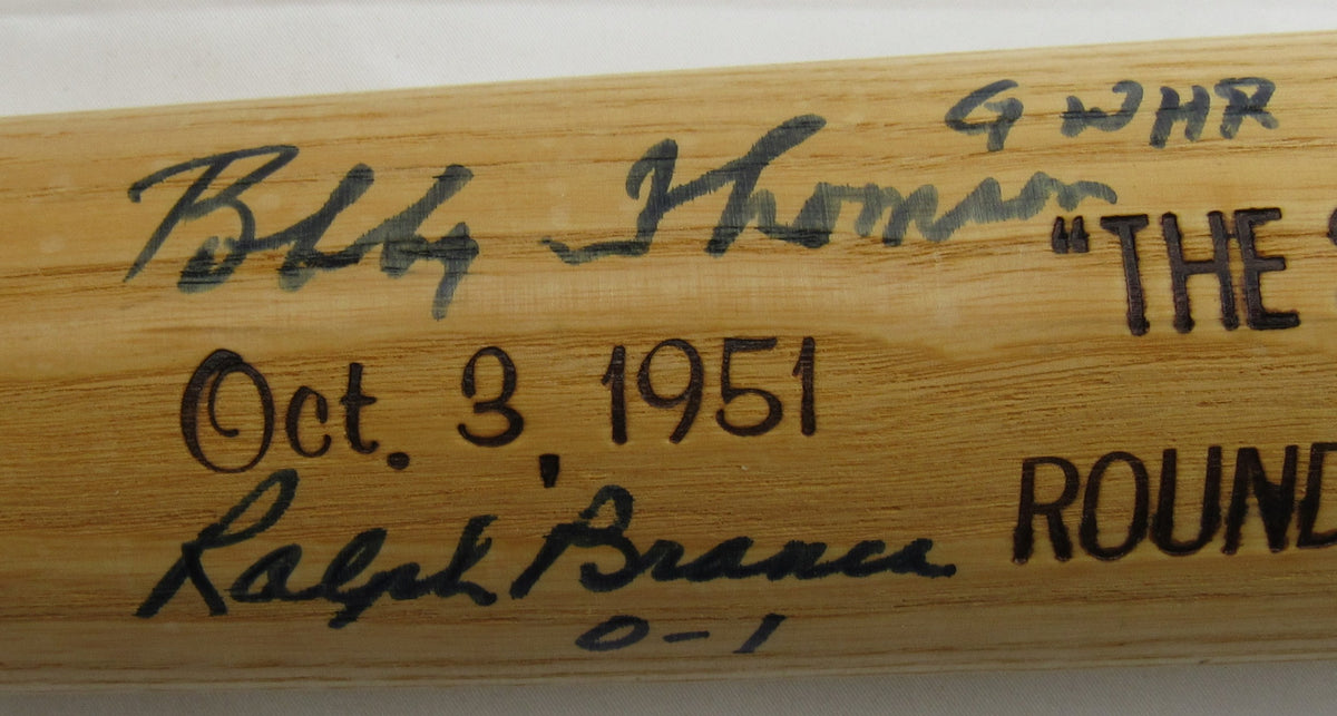 Bobby Thomson Ralph Branca Multi Signed Auto Baseball Bat Steiner Hologram