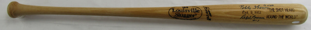 Bobby Thomson Ralph Branca Multi Signed Auto Baseball Bat Steiner Hologram