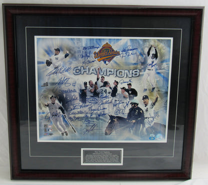 Andy Pettitte, David Cone. Tim Raines, Wade Boggs Multi Signed Auto Yankees 1996 World Series 16x20 Photo Framed MLB Hologram