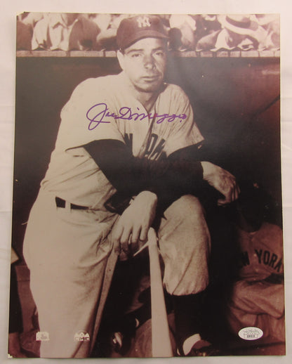 Joe DiMaggio Signed 11x14 Photo JSA LOA ZZ85318