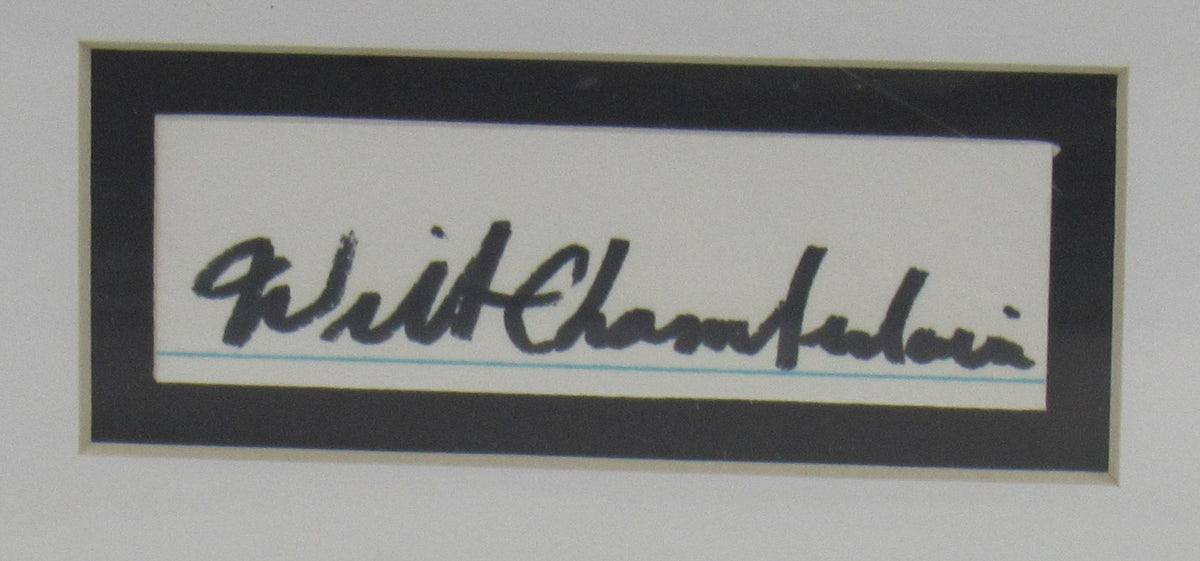 Wilt Chamberlain Signed Framed Cut JSA LOA YY51966
