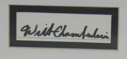 Wilt Chamberlain Signed Framed Cut JSA LOA YY51966
