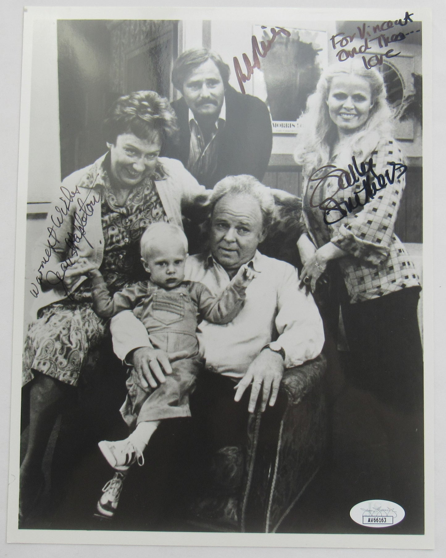 Rob Reiner Sally Struthers Jean Stapleton Signed All In The Family 8x10 Photo JSA AV66163