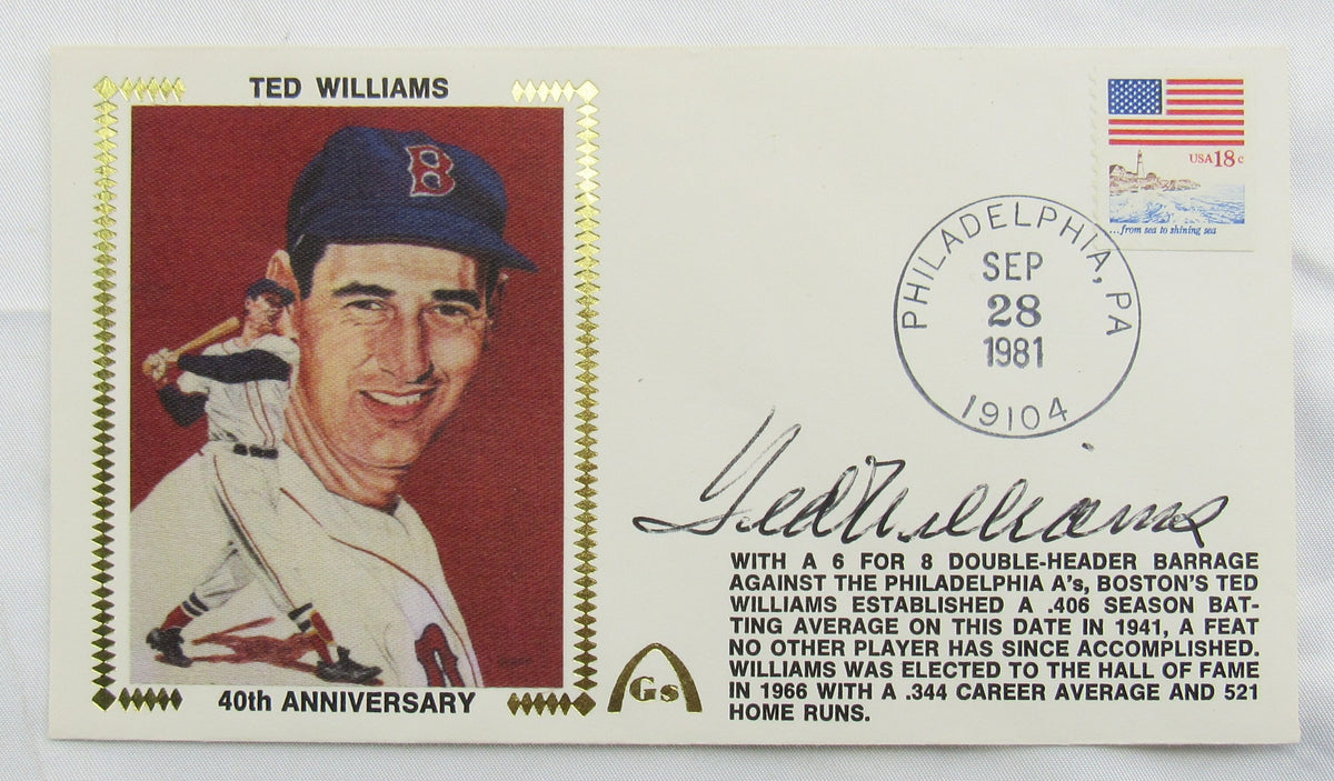 Ted Williams Signed Envelope JSA LOA ZZ85323