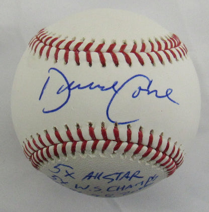David Cone Signed 5x Stat Ball Auto Rawlings Baseball JSA WIT989229