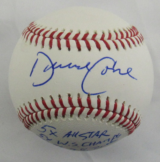 David Cone Signed 5x Stat Ball Auto Rawlings Baseball JSA WIT989229