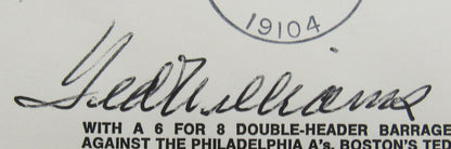 Ted Williams Signed Envelope JSA LOA ZZ85323