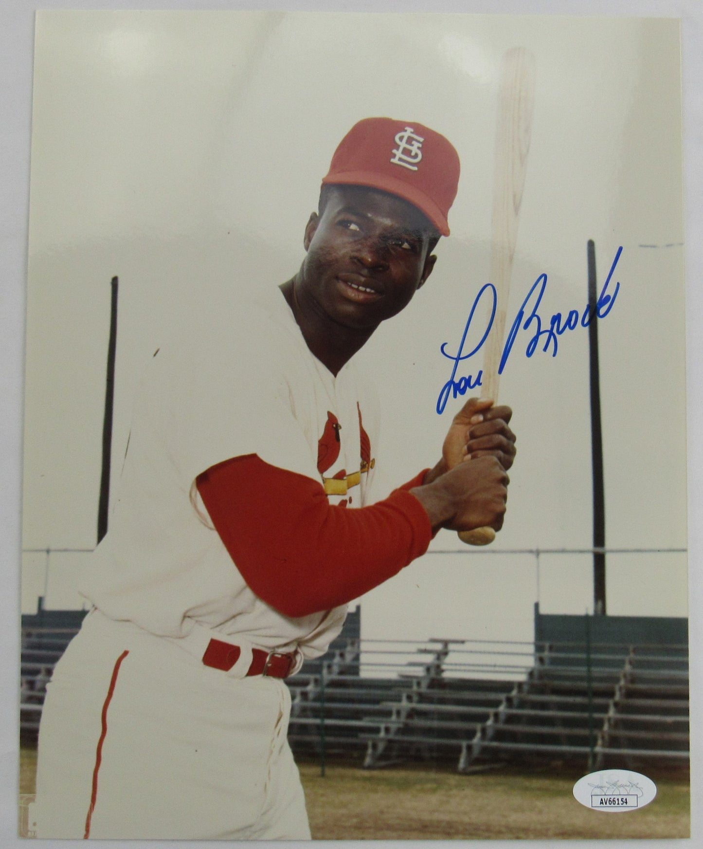 Lou Brock Signed Auto Autograph 8x10 Photo JSA AV66154