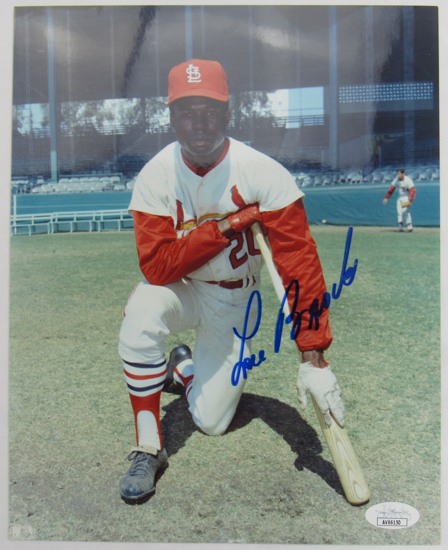 Lou Brock Signed Auto Autograph 8x10 Photo JSA AV66150