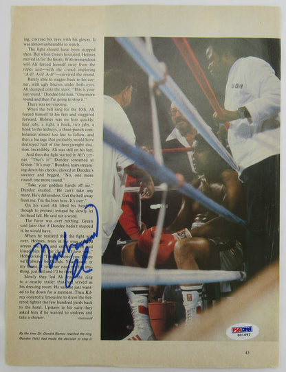 Muhammad Ali Signed Auto Autograph 8.5x11 Magazine Photo PSA LOA S01692