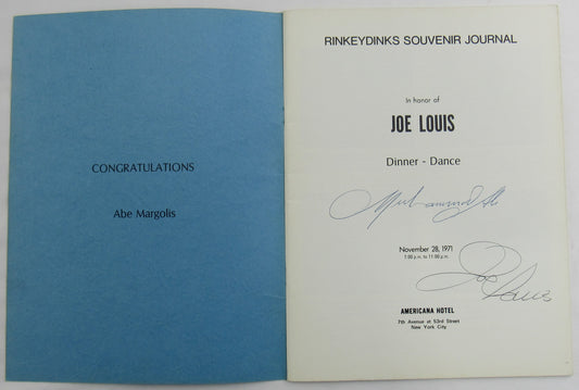 Muhammad Ali Joe Louis Signed Auto Autograph 8.5x11 Program JSA LOA BB84007