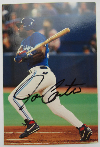 Joe Carter Signed 4x6 Photo Postcard