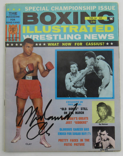 Muhammad Ali Signed Auto Autograph Boxing Illustrated Magazine JSA LOA B73402