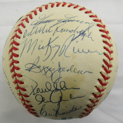 1978 World Series Yankees Signed Auto Rawlings Baseball Reggie Jackson Goose Gossage Catfish Hunter +17 JSA LOA YY51964