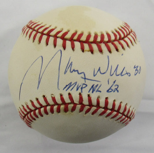 Maury Wills Signed Auto Rawlings Baseball Beckett F27867