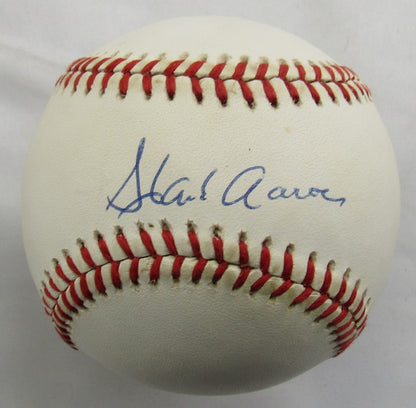 Hank Aaron Signed Auto Rawlings Baseball PSA AQ80832
