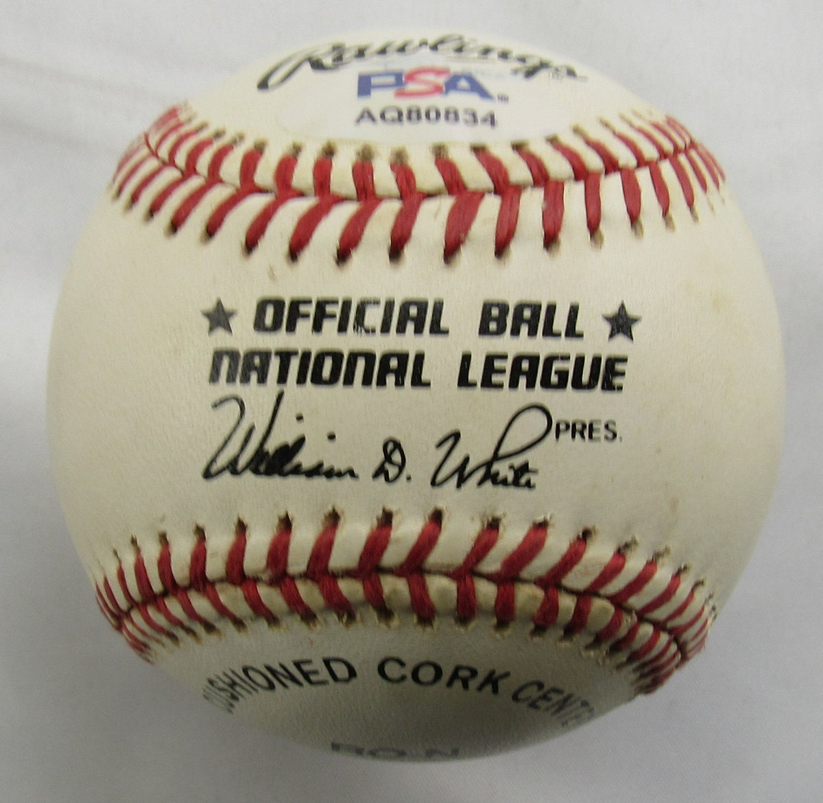 Hank Aaron Signed Auto Rawlings Baseball PSA AQ80834