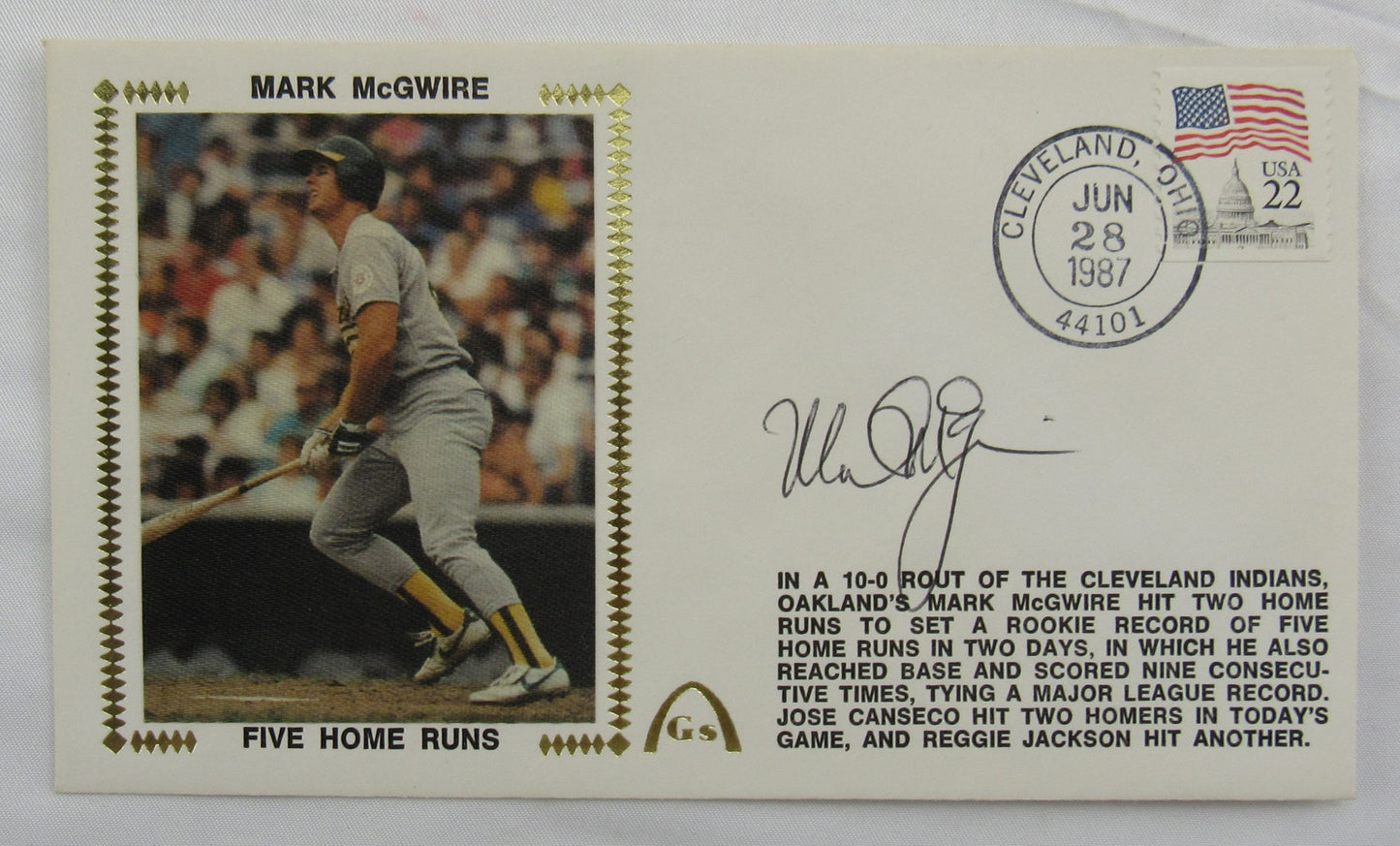 Mark McGwire Signed Auto Envelope JSA CM07356