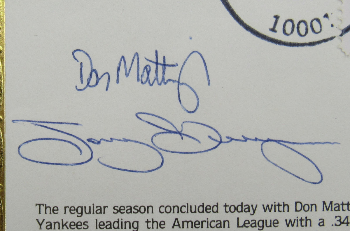 Don Mattingly Tony Gwynn Multi Signed Cachet Auto Envelope JSA CM07352
