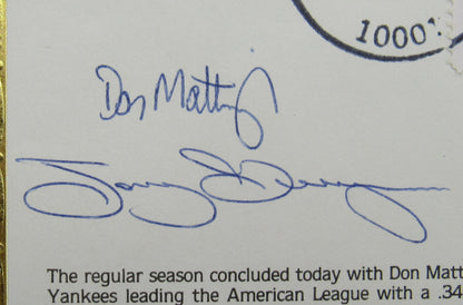 Don Mattingly Tony Gwynn Multi Signed Cachet Auto Envelope JSA CM07352
