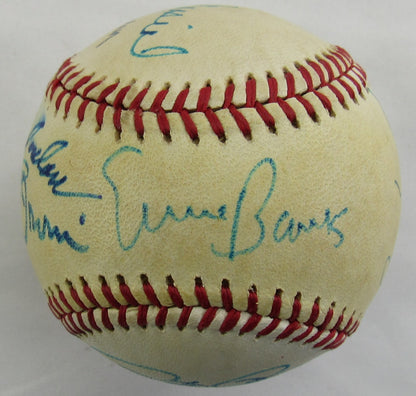 Pete Rose Ernie Banks Sandy Koufax +3 Signed Auto Rawlings Baseball JSA LOA ZZ75399