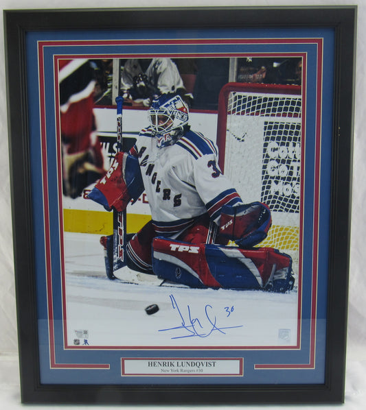 Henrik Lundqvist Signed Auto Autograph Framed 16x20 Photo Fanatics Hologram