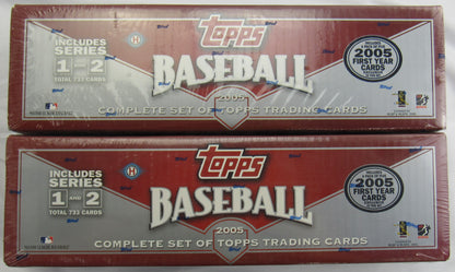 2005 Topps Complete Baseball Set 733 Total Cards Per Box Includes Series 1 & 2