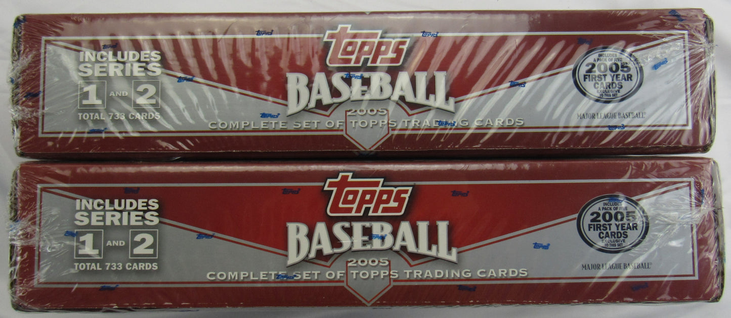 2005 Topps Complete Baseball Set 733 Total Cards Per Box Includes Series 1 & 2