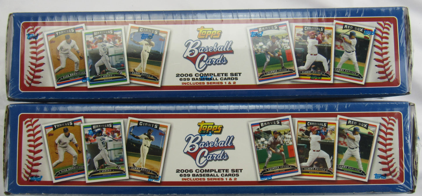 2006 Topps Complete Baseball Set 659 Total Cards Includes Series 1 & 2