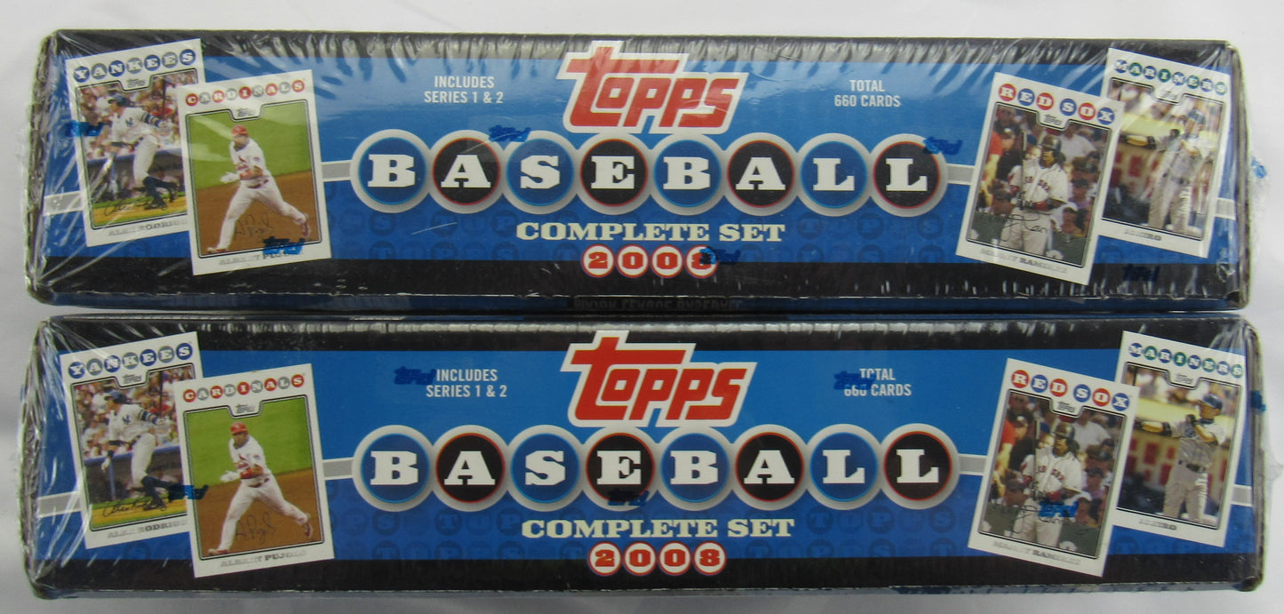 2008 Topps Complete Baseball Set 660 Total Cards Includes Series 1 & 2