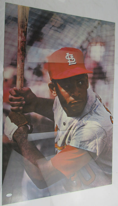 Orlando Cepeda 1968 Sports Illustrated Auto 24x36 Baseball Poster JSA CM07489