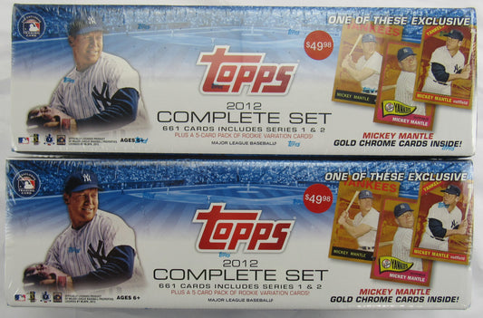 2012 Topps Complete Set 661 Total Cards Per Box Includes Series 1 & 2