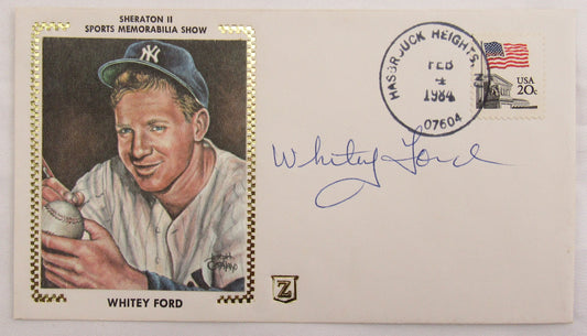 Whitey Ford Signed Auto Envelope Zaso Cachet